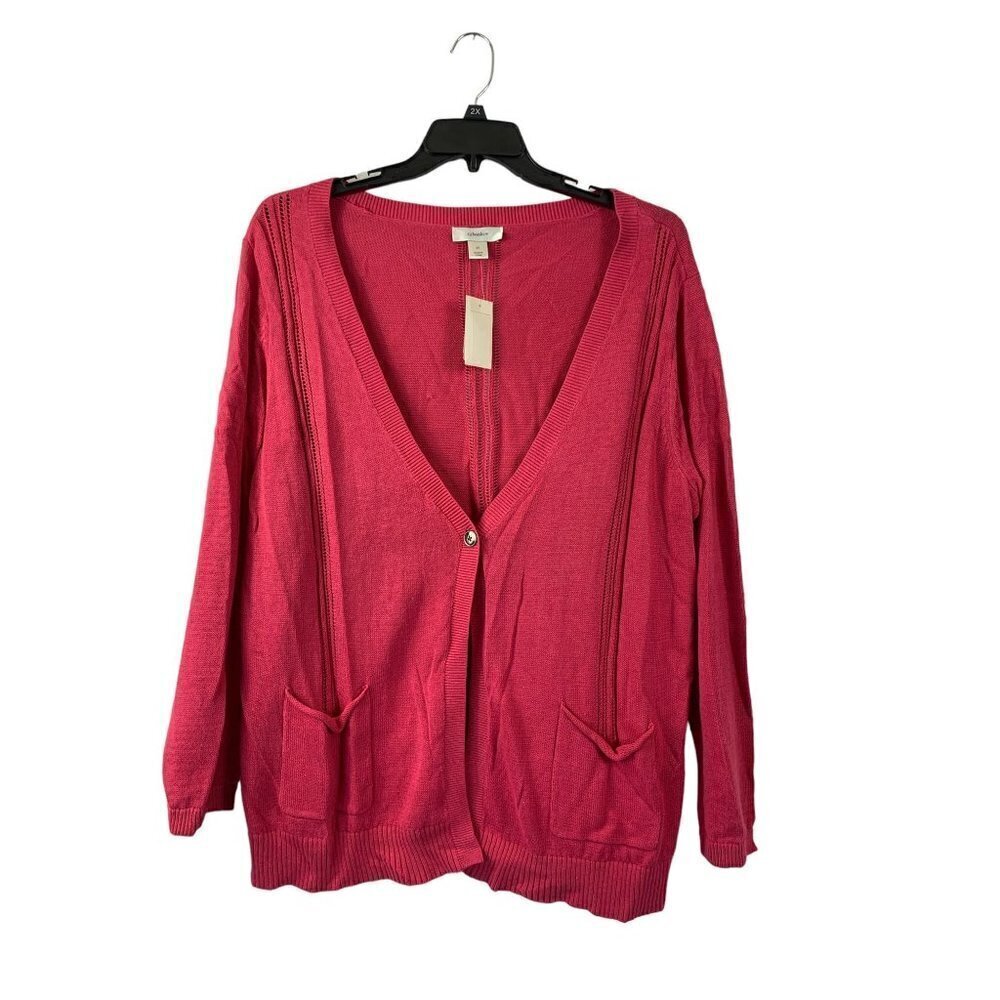 CJ Banks Women's Fuchsia Cardigan
